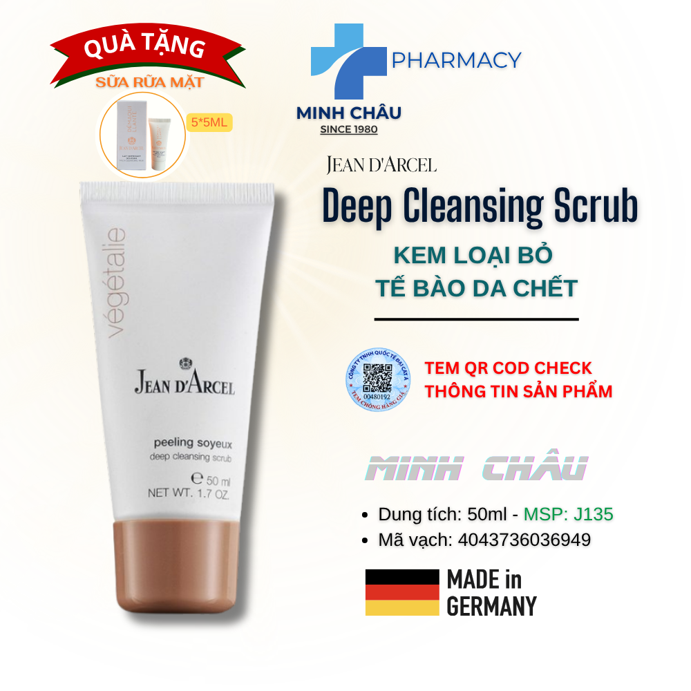 Jean D’arcel Deep Cleansing Scrub – Sản phẩm giúp loại bỏ tế bào da chết và làm sáng mịn da – J135